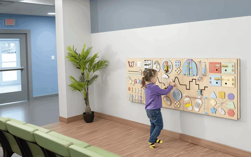 Educational Busy Boards for Pediatric Therapy Clinics - sensory wall panels